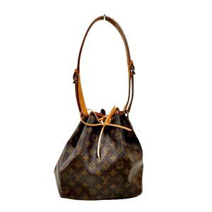Authentic Louis Vuitton Shoulder Bag Petit Noe Monogram Used LV Handbag Vintage